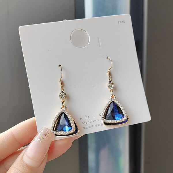 Vintage triangular long earrings