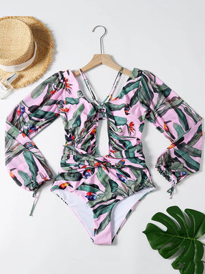 Tropical Cut-out Swimsuit