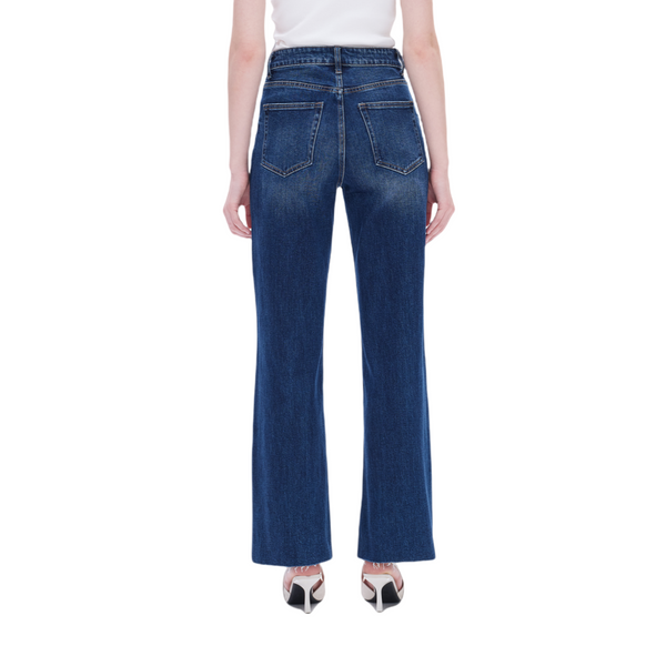 Women High Rise Stretch Wide Leg Jeans BYW8066