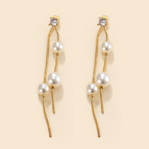 Pearl Studded Diamond Earrings