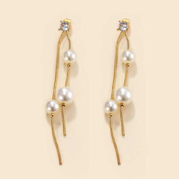 Pearl Studded Diamond Earrings