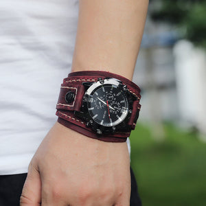 Pure handmade cowhide leather stitching leisure bracelet table