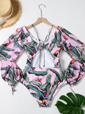 Tropical Cut-out Swimsuit