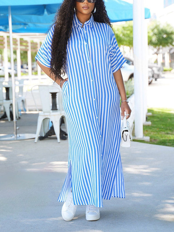 Striped Shirt Dress