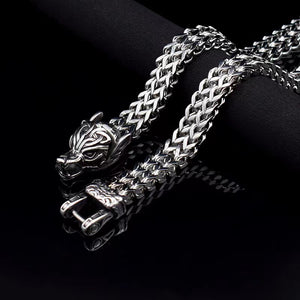 Punk Stainless Steel Wolf Head Bracelets