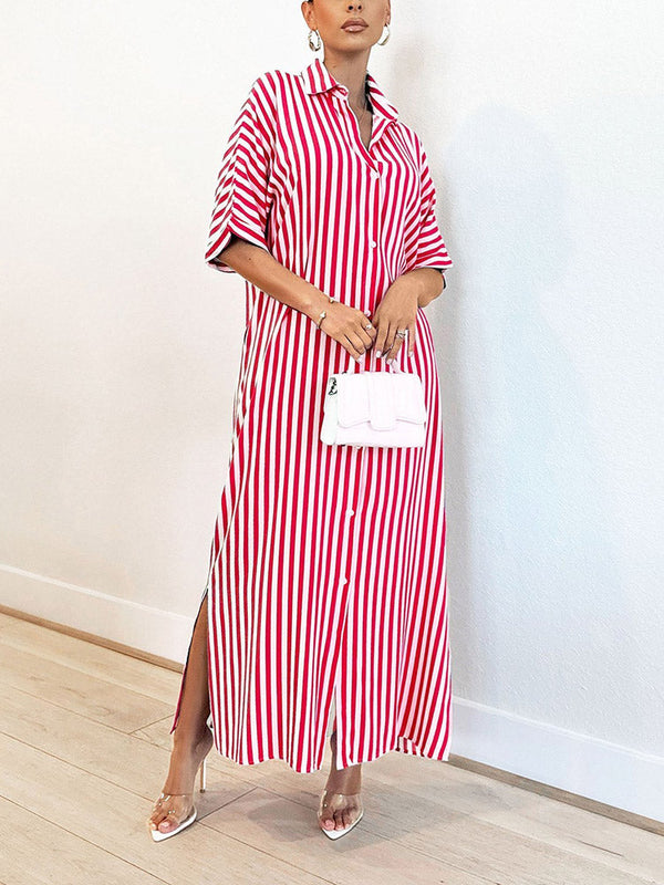 Striped Shirt Dress