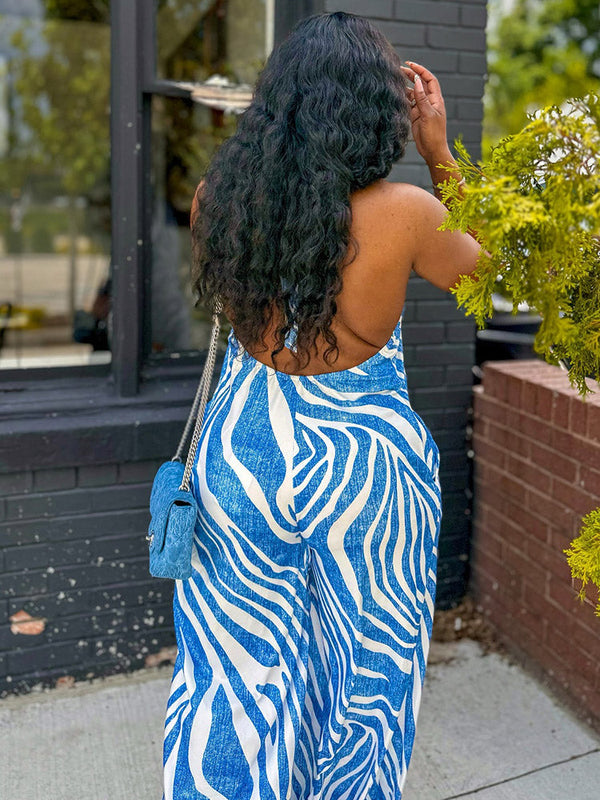 Printed Halter Jumpsuit