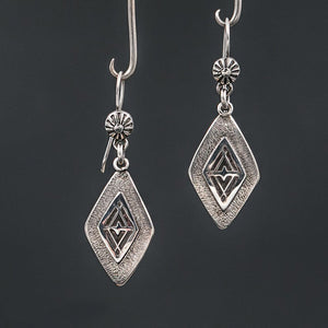 Vintage Geometric Diamond Earrings