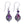 Water Drop Purple Turquoise Earrings