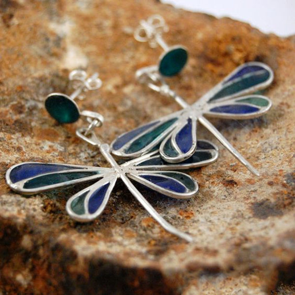 Vintage dragonfly earrings