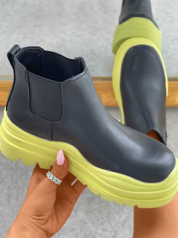 Chunky Soled Flatform Boots