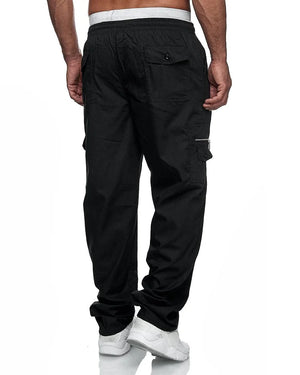 Men's Cargo Pants Relaxed Fit Sport Pants Jogger Sweatpants Drawstring Outdoor Trousers with Pockets