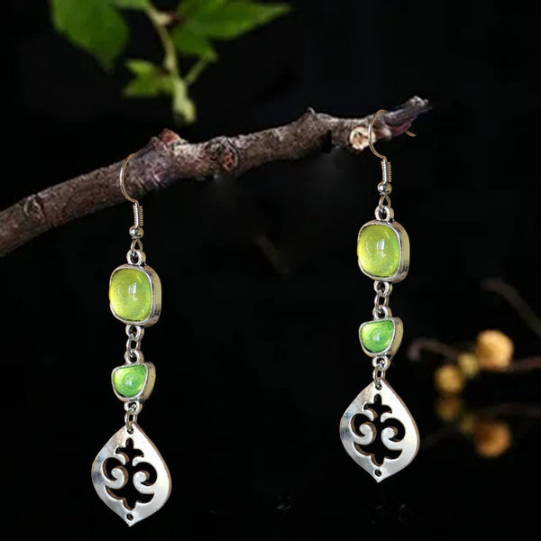 Light Green Geometric Earrings