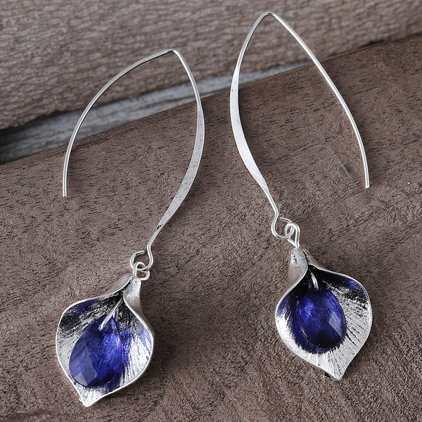 Creative Orchid Bract Pendant Earrings