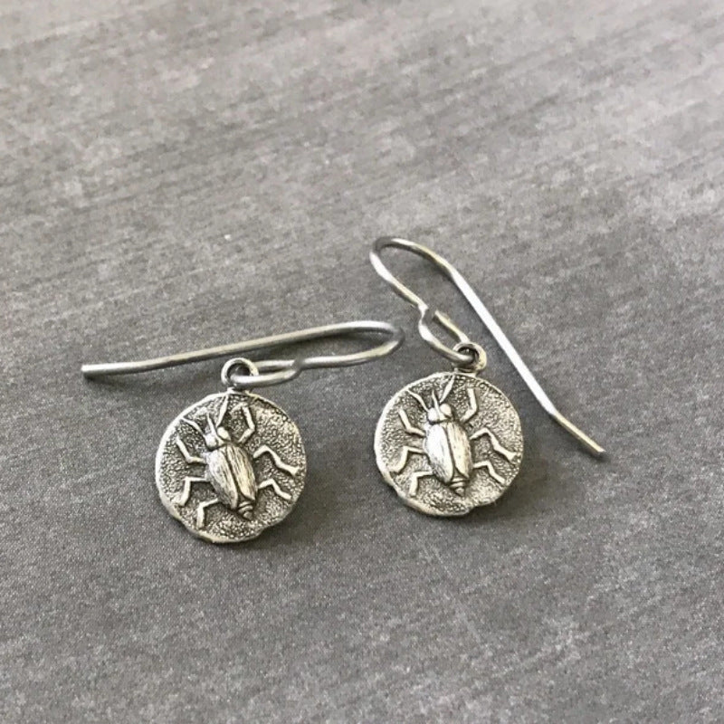 Retro Insect Pendant Earrings