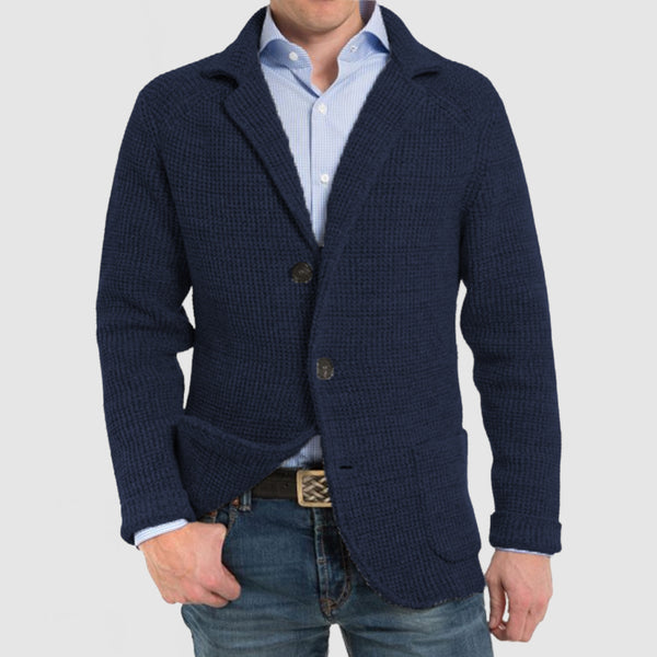 Men's Elegant Lapel Pocket Long Sleeve Jacket