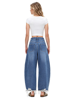 ONESO Vintage High Rise Barrel Jeans