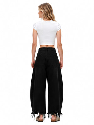 ONESO Effortless High Rise Barrel Jeans