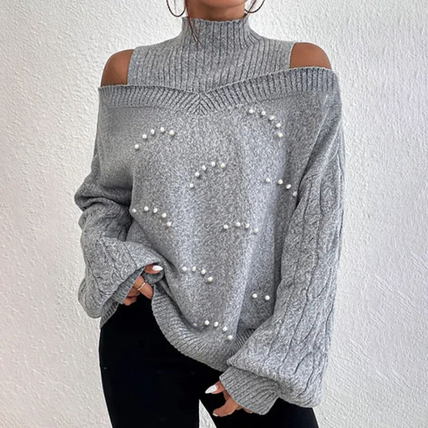 Off Shoulder Knit Sweater