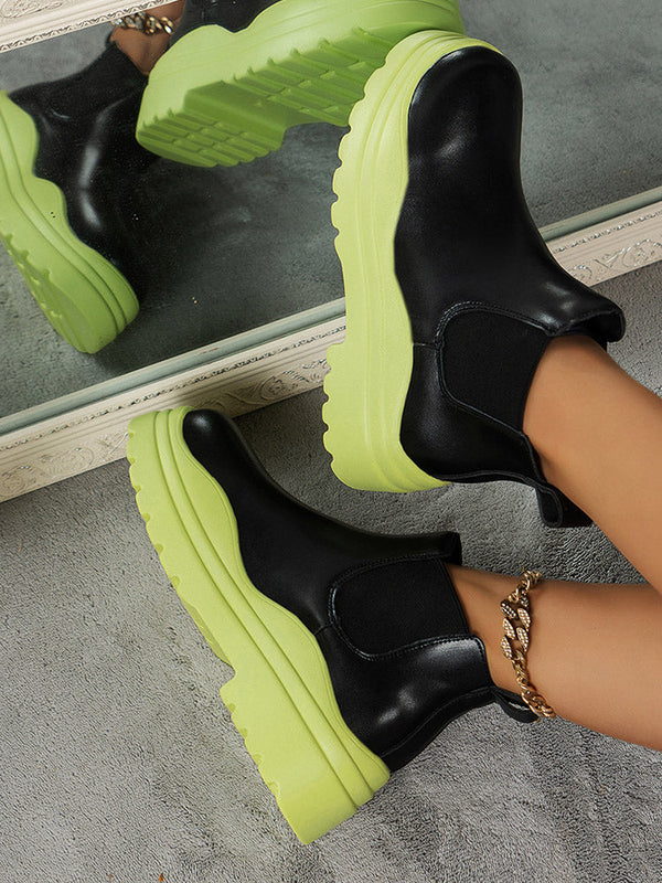 Chunky Soled Flatform Boots