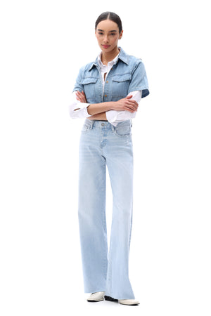 ONESO Women Effortless Mid Rise Wide Leg Jeans