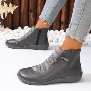 Leather Boots Casual Short Boots