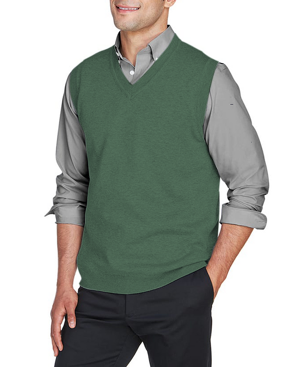 Gentleman's V-Neck Cashmere Peplum Vest