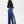 Women High Rise Stretch Wide Leg Side Slit Grinding Jeans BYW8037