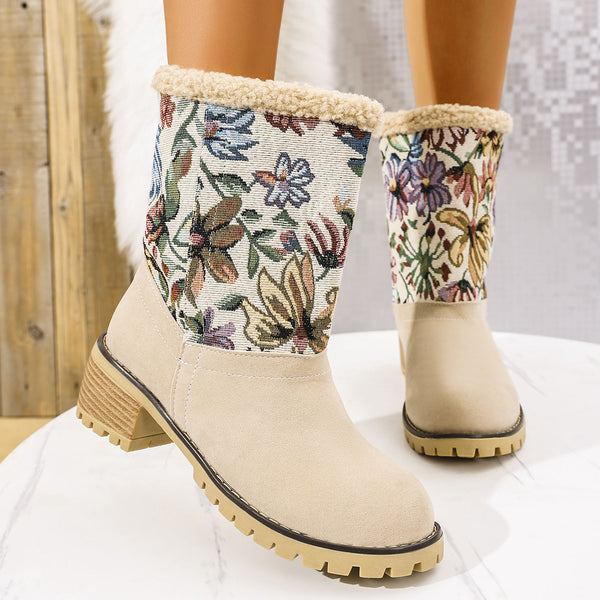 Winter Padded Women's Cotton Boots Bohemian Style Boots