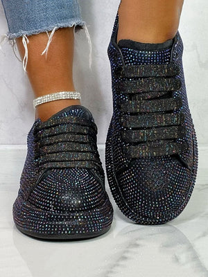 Gradient Rhinestone Sneakers