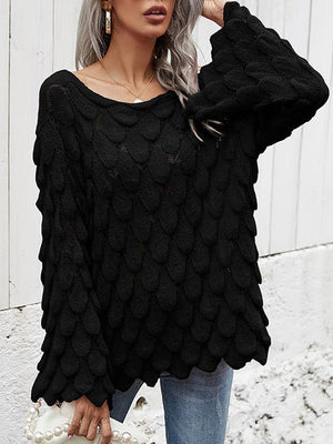 Hollow One Shoulder Sweater