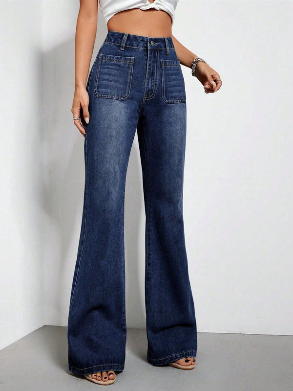 Straight Loose High Waisted Denim Pants