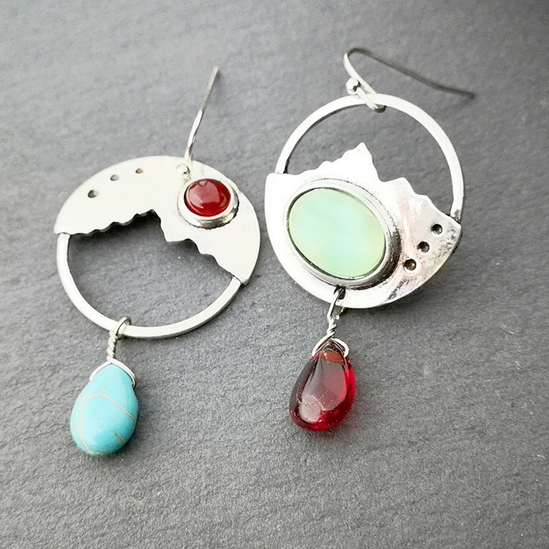 Red AgateTurquoise Earrings