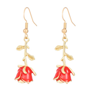 Retro Rose Earrings