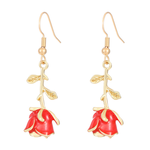 Retro Rose Earrings