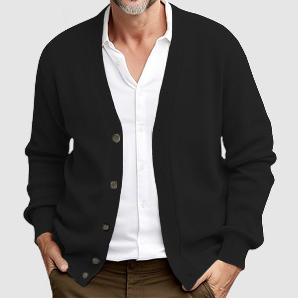 Men's Classic Casual Long Sleeve Knit Cardigan