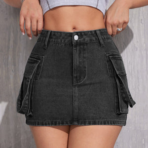 Summer Fashion Suspender Denim Shorts