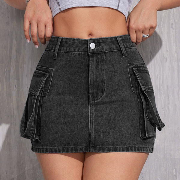 Summer Fashion Suspender Denim Shorts