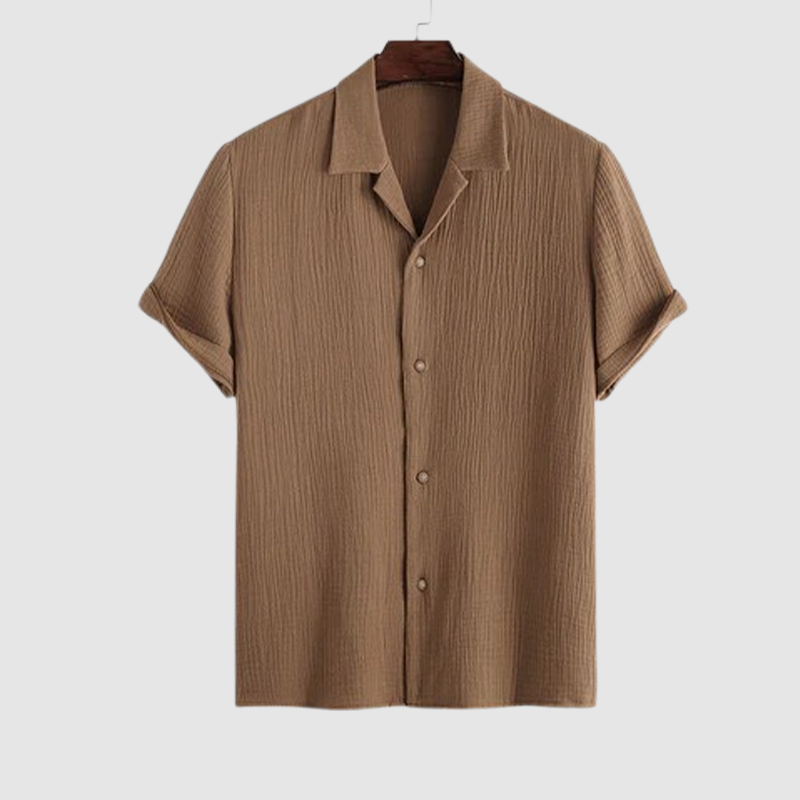 Men loose cotton linen casual shirt