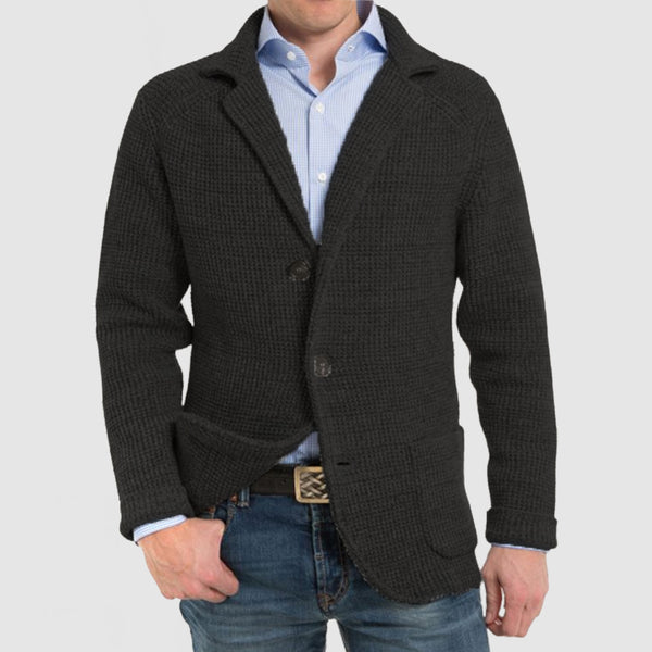 Men's Elegant Lapel Pocket Long Sleeve Jacket