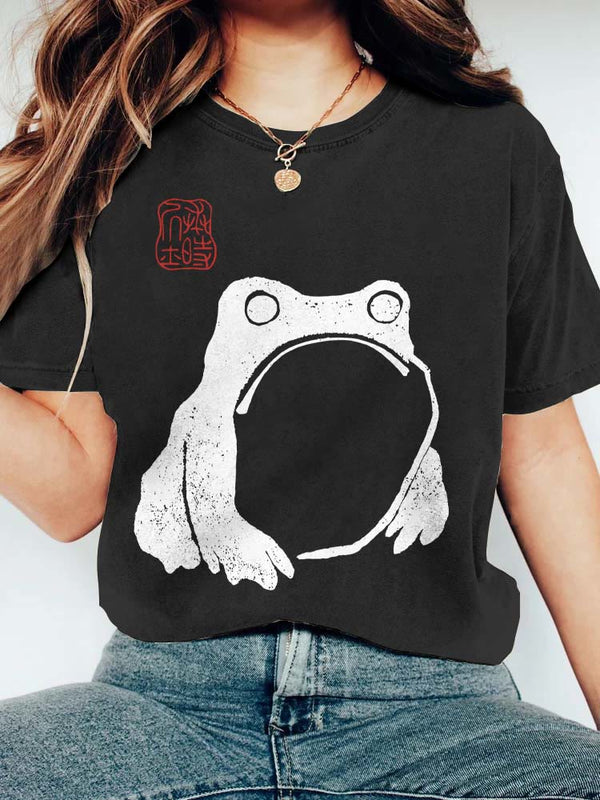 Frog Ancient Japanese Art Print T-shirt