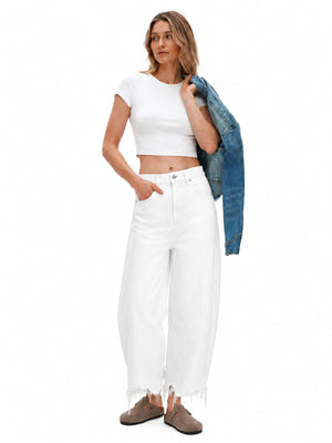 ONESO Effortless High Rise Barrel Jeans