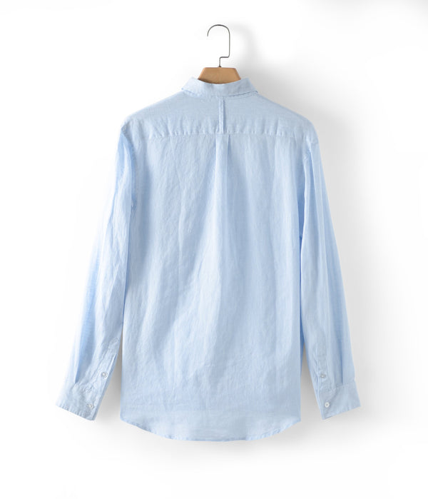 Men's Linen Button Down Pocket Shirt