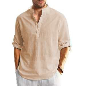 Men's  Linen Casual Long Sleeve Shirt