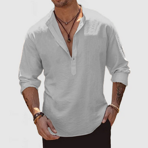 Men's Casual Everyday Cotton Linen Shirt