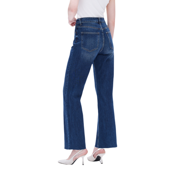 Women High Rise Stretch Wide Leg Jeans BYW8066