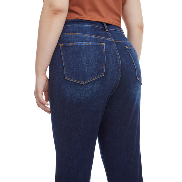 Women High Rise  Stretch Flare Plus Size Jeans  BYF1125