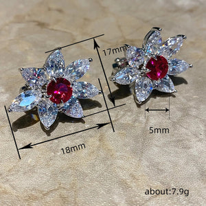 Sparking Flower Earrings