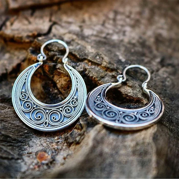 Vintage Silver Nature Earrings