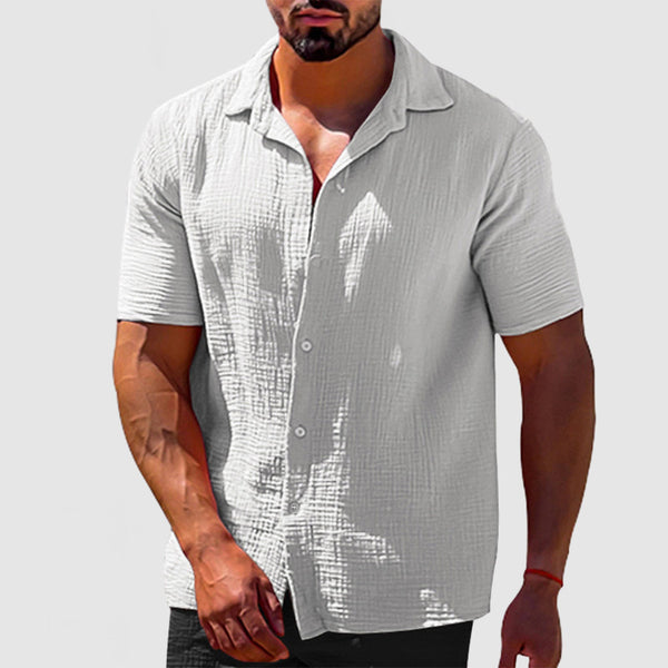 Men's Casual Textured Cotton Shirt